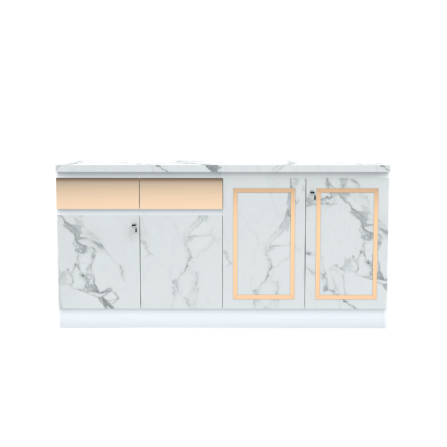 ตู้เตี้ย WISDOM DESIGN FURNITURE รุ่น GCS-161 160 ซม. สีขาว/ซอฟท์มาร์เบิ้ล_2